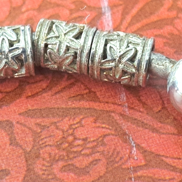 Sterling silver bracelet bangle adjustable, - Picture 6 of 10